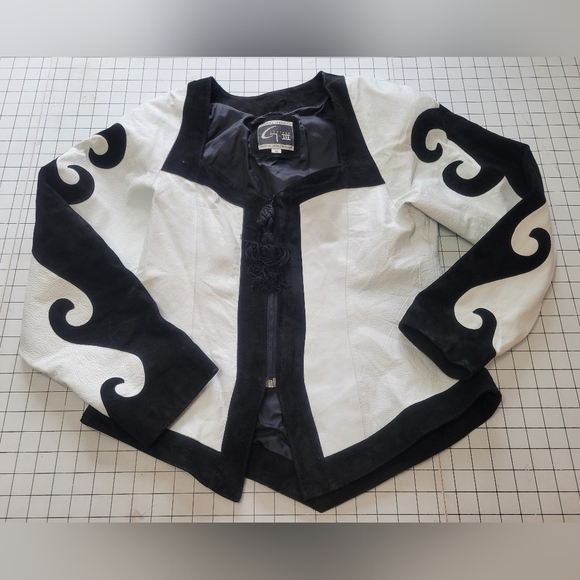 Global Identity G3 Black & White Western Leather Jacket
